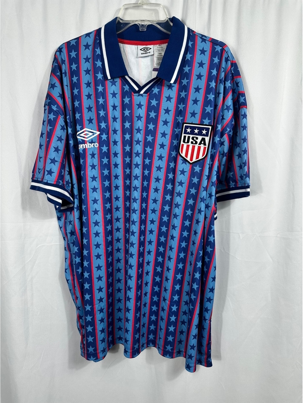 Umbro USA Soccer Jersey XXL Blue Star Pattern